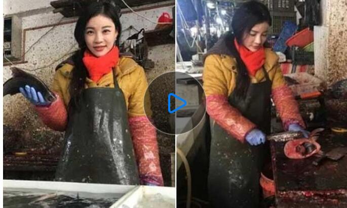 95后“賣魚西施”娟子走紅氣質(zhì)不輸明星  網(wǎng)友：連殺魚都這么好看