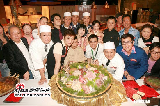 陶大宇廖碧兒等參加《和味濃情》拜神式