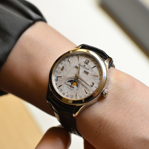 Jaeger-LeCoultre/積家大師系列男士機(jī)械腕表Q1558421隕石盤面
