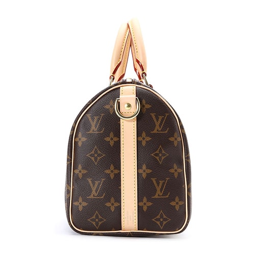 Louis Vuitton/路易威登 老花經(jīng)典帆布Speedy25女士?jī)捎檬痔嵝笨姘麺41113