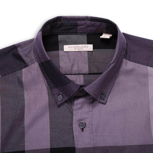 BURBERRY/博柏利 經(jīng)典格子男士全棉長袖襯衫