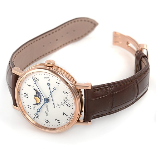 Breguet/寶璣經(jīng)典系列18K 玫瑰金陶瓷表盤自動(dòng)機(jī)械男士腕表7787BR/29/9V6
