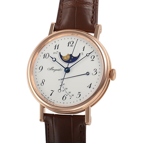 Breguet/寶璣經(jīng)典系列18K 玫瑰金陶瓷表盤自動(dòng)機(jī)械男士腕表7787BR/29/9V6
