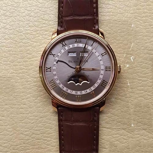 BLANCPAIN/寶珀Villeret系列男式自動(dòng)機(jī)械腕表6654-3613-55B