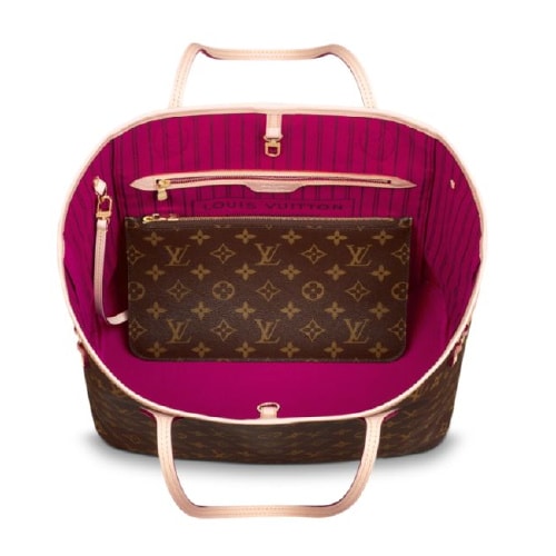 Louis Vuitton/路易威登 女士 帆布/配皮 Neverfull中號(hào)（配手袋）單肩包M41178