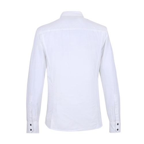 BIKKEMBERGS/畢蓋帕克 尖領(lǐng)棉質(zhì)純色休閑長(zhǎng)袖襯衫 C1BK609 男士襯衫