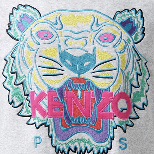 KENZO/高田賢三 虎頭刺繡圓領套頭純棉男士衛衣 4XC 5SW001