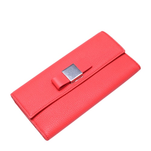 Balenciaga/巴黎世家牛皮材質(zhì)蝴蝶結(jié)裝飾女士長(zhǎng)款錢(qián)夾