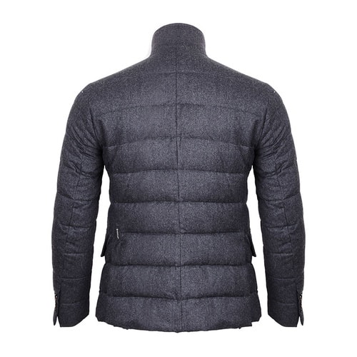 Moncler/蒙克萊 羊毛立領(lǐng)系扣鵝絨羽絨服 男士外套