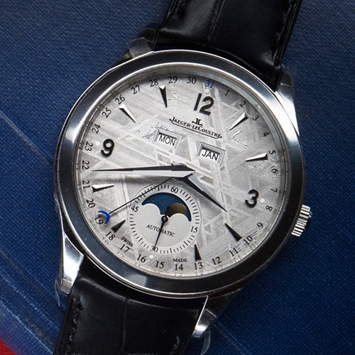 Jaeger-LeCoultre/積家大師系列男士機(jī)械腕表Q1558421隕石盤面