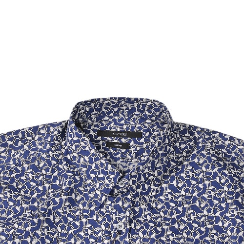GUCCI/古馳 男士襯衫 藍(lán)色 42