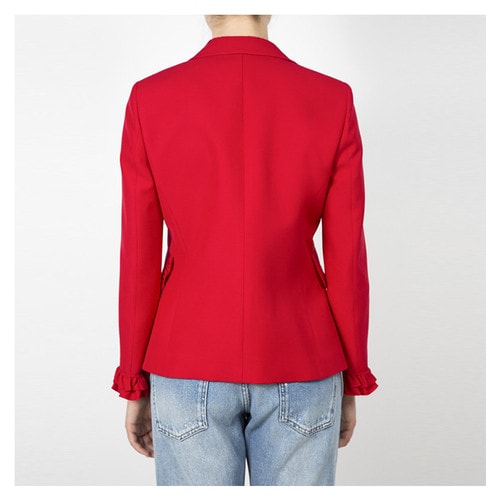 GUCCI/古馳 女士褶皺花邊設(shè)計(jì)羊毛真絲混紡?fù)馓?AL