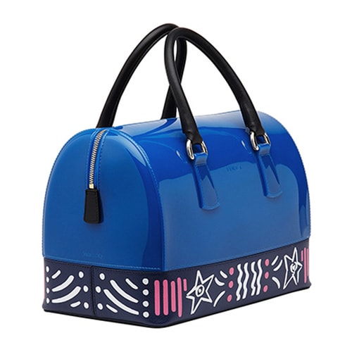 FURLA 芙拉 女士 藍(lán)色PVC 'Candy'時(shí)尚果凍手提包 818408
