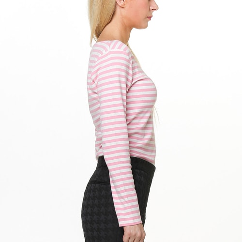 GANT/甘特 女士T恤條紋百搭長(zhǎng)袖圓領(lǐng)T 405750