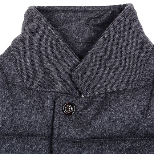 Moncler/蒙克萊 羊毛立領(lǐng)系扣鵝絨羽絨服 男士外套