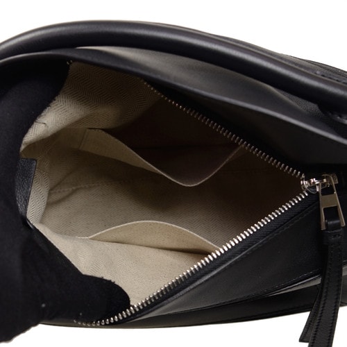 【包郵包稅】LOEWE/羅意威 女士黑色真皮拼接提挎兩用包 32230K791100-008 20161122
