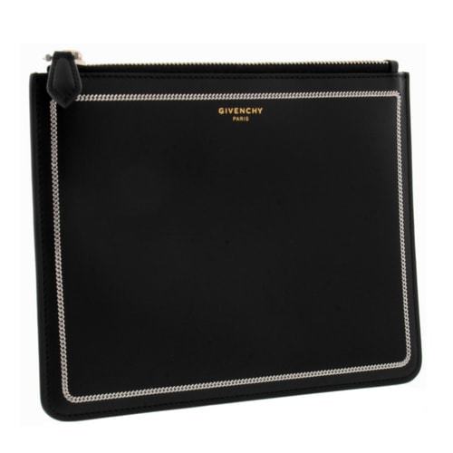 Givenchy/紀梵希 男士黑色真皮金屬裝飾手拿包 BK06071495 001