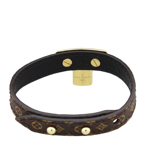 Louis Vuitton/路易威登 女士Lock Me系列老花色皮手鐲 M6333F 17號(hào)