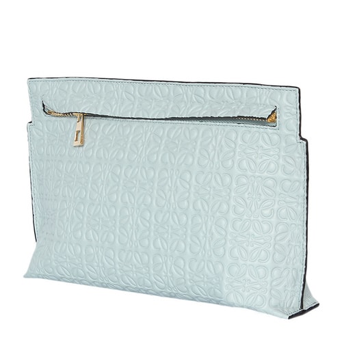 【包郵包稅】LOEWE/羅意威 女士真皮淺藍(lán)色斜挎包 #107.55.N77 5245