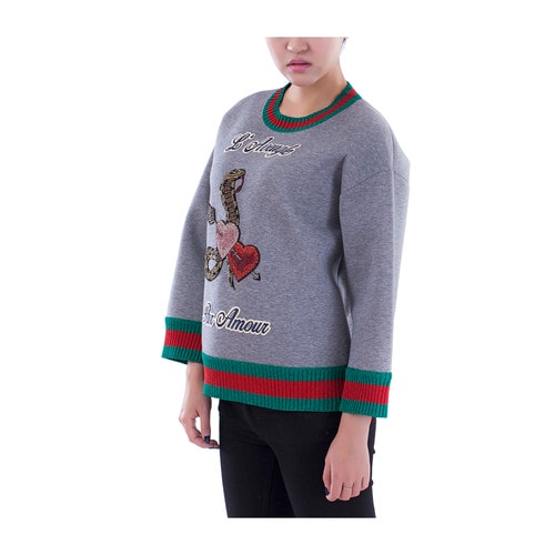 GUCCI/古馳 純棉圓領(lǐng)長袖時(shí)尚休閑女士衛(wèi)衣 GU2631201797 422724
